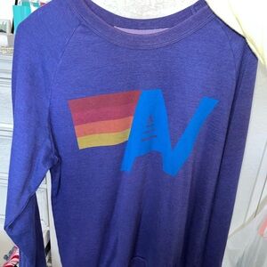 Aviator Nation Kids Purple Long Sleeve Shirt with Graphic